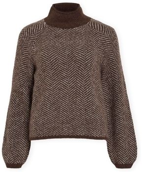 Svetre Vila  Noos Lory High Knit - Coffee Bean