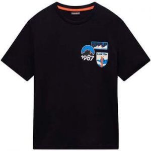Tričká s krátkym rukávom Napapijri  Montepiana Graphic T-Shirt Black