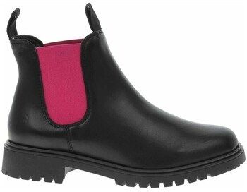 Polokozačky Tamaris  Blk Lea.-fuxia