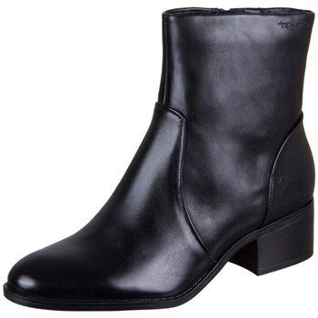 Členkové tenisky Tamaris  Black Materialmix Aus Leder Und Sythetik