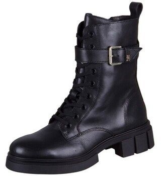 Členkové tenisky Tommy Hilfiger  Cool Feminine Bikerboot Black Leather
