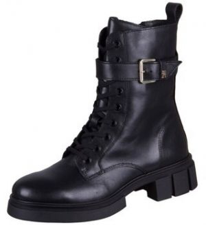 Členkové tenisky Tommy Hilfiger  Cool Feminine Bikerboot Black Leather