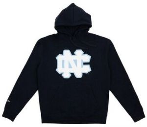Mikiny Mitchell And Ness  University Of North Carolina Ncaa Large Logo Hoody