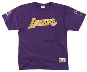 Tričká s krátkym rukávom Mitchell And Ness  TCRW3237LALYYPPPPURP