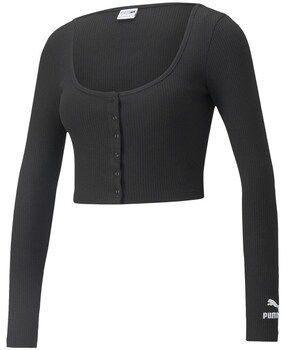 Tričká s krátkym rukávom Puma  Classics Ribbed Longsleeve Tee