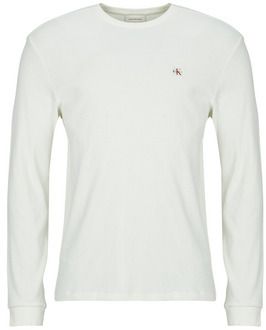 Tričká s dlhým rukávom Calvin Klein Jeans  LS WAFFLE BADGE CREWNK TEE