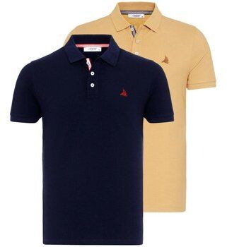 Polokošele s krátkym rukávom By Diess Collection  BY23FSBNG01-2Pack_Navy-Sand