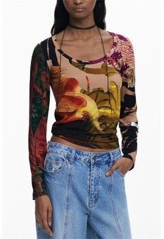 Tričká s dlhým rukávom Desigual  25wwtk38