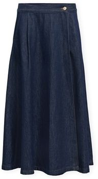 Sukňa Object  Sina Long Skirt - Dark Denim