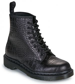 Polokozačky Dr. Martens  1460 Croco 8 Eye Boot Black New Vibrance Croco