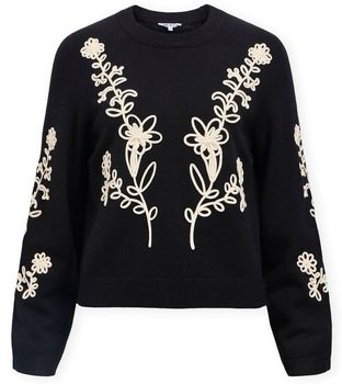 Svetre Object  Noos Laney Rubin Knit - Black/Sandshell