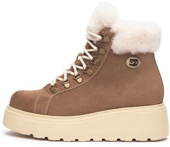 Polokozačky NeroGiardini  Velour Montone Cappuccino Eva Gorga Panna + Ba