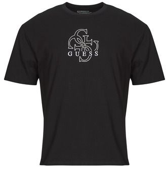 Pánske oblečenie - Pánske tričká a polokošele - Čierna - Tričká s krátkym rukávom Guess  BSC BASIC QUATTRO G Tričká s krátkym rukávom Guess  BSC BASIC QUATTRO G