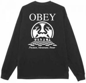 Tričká s dlhým rukávom Obey  precision