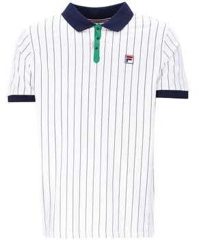 Polokošele s krátkym rukávom Fila  BB1 Classic Striped Polo Shirt White/Green/ Navy