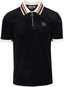 Polokošele s krátkym rukávom Sergio Tacchini  Mahony Velour Zip Polo Shirt Black/Gold