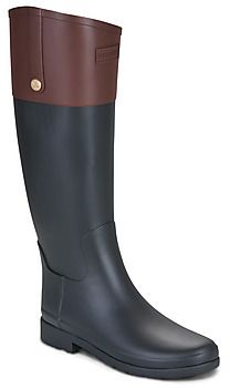 Čižmy do dažďa Hunter  REFINED GOLD TRIM RIDING