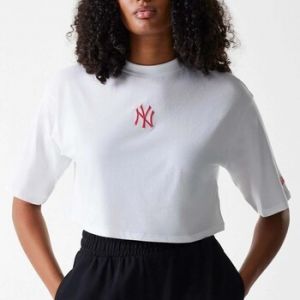 Tričká s krátkym rukávom New-Era  Wmns Le Midi Crop Tee Neyyan Whi