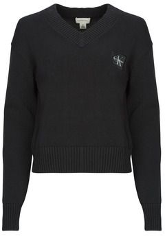 Svetre Calvin Klein Jeans  CK EMBRO BADGE V-NECK SWEATER