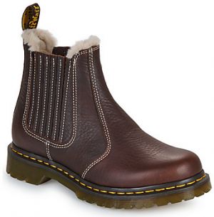 Polokozačky Dr. Martens  2976 Leonore II Chelsea Boot Dark Brown Grizzly