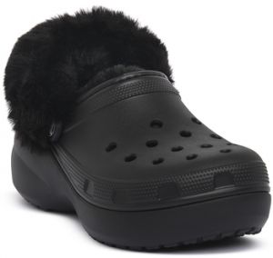 Nazuvky Crocs  BLK CLASSIC PLATFORM FUZZ LINED CG