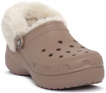 Nazuvky Crocs  LATT CLASSIC PLATFORM FUZZ LINED CG