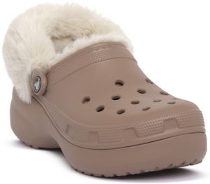 Nazuvky Crocs  LATT CLASSIC PLATFORM FUZZ LINED CG