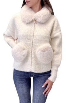 Kabáty Ayfee  GIACCA COLLO PELLICCIA CAM25275