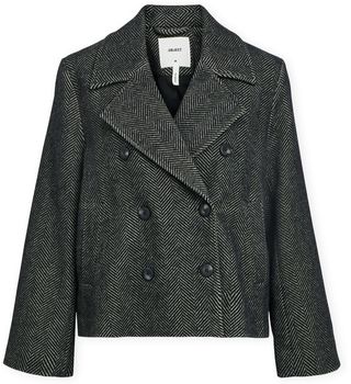 Kabáty Object  Noos Keily Short Jacket - Medium Grey Melange/Black