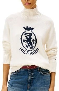 Mikiny Tommy Hilfiger  WOOL BLEND GRAPHIC MOCK-