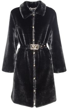 Kabáty Ayfee  GIACCA LUNGA FAKE FUR CAM25226