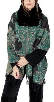 Kabáty Ayfee  MANTELLA FLOWER CON FRANGE FAKE FUR CAM25361