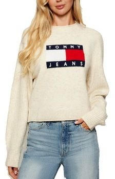 Svetre Tommy Jeans  TJW MELANGE FLAG SWEATER