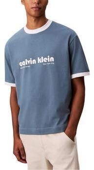 Tričká s krátkym rukávom Calvin Klein Jeans  SS RETRO LOGO RINGER LV04RC244G