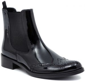 Čižmičky Momenti  TRONCHETTO INGLESE NERO VERNICE