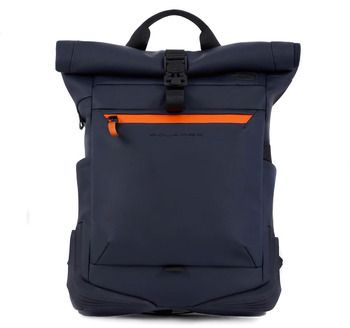 Ruksaky a batohy Piquadro  BLU ZAINO ROLL TOP
