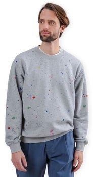 Mikiny Brava Fabrics  Splash Paint Rounded Sweatshirt - Grey