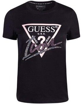 Tričká s krátkym rukávom Guess  W4GI20I3Z14JBLK