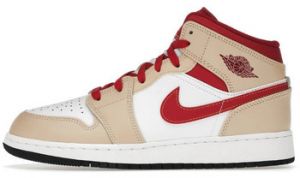 Módne tenisky Nike  1 Mid Light Curry Cardinal