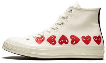 Módne tenisky Comme Des Garcons  Converse  High Blanche Multi Coeurs