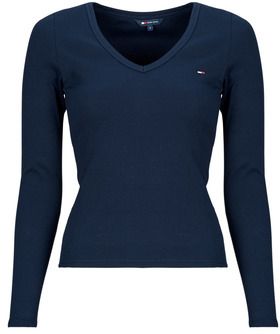 Tričká s dlhým rukávom Tommy Jeans  TJW SLIM ESSENTIAL RIB V LS