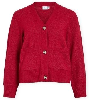 Vesty bez rukávov/Cardigany Vila  Miraz Cardigan  - Jester Red