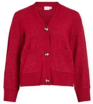 Vesty bez rukávov/Cardigany Vila  Miraz Cardigan  - Jester Red