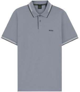 Polokošele s krátkym rukávom BOSS  Slim Fit Paul Polo Shirt Dark Grey/White