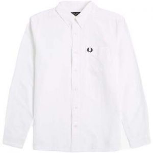 Košele s dlhým rukávom Fred Perry  Long Sleeve Oxford Shirt White