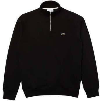 Mikiny Lacoste  Zip-Up High Neck Interlock Sweatshirt Black