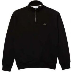 Mikiny Lacoste  Zip-Up High Neck Interlock Sweatshirt Black
