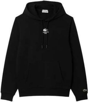 Mikiny Lacoste  Graphic Back Print Hoodie Black