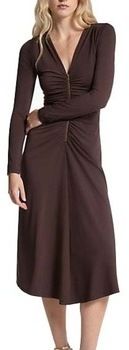 Dlhé šaty MICHAEL Michael Kors  ZIP LS CF RUCH MIDI DRS