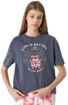 Tričká s krátkym rukávom 4F  TSHIRT4FJWSS24TTSHF1146F1146GRANAT